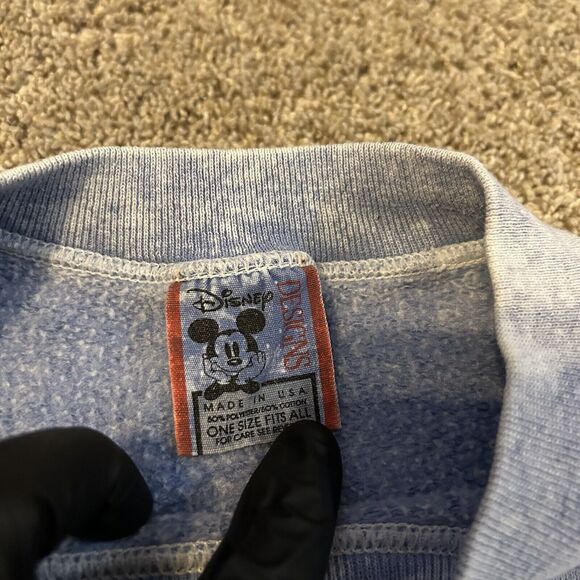 Vintage Disneyland Mickey Mouse Acid Washed Sweatshirt One Size Made In USA RARE - Picture 4 of 8